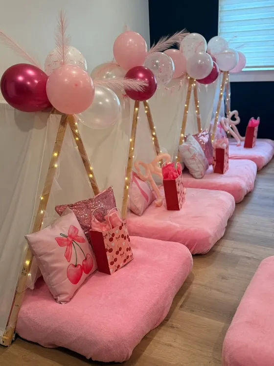 Pink Bow sleepover setup: Soft, sweet, and a litttttle extra.